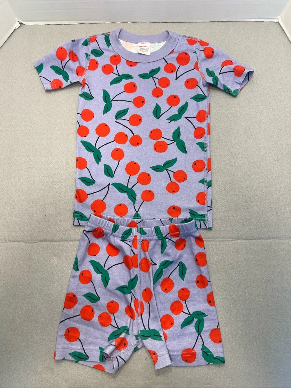 Kids Pajamas Hanna Andersson Lavender/Periwinkle With Cherry Print Size 5 110 Cm